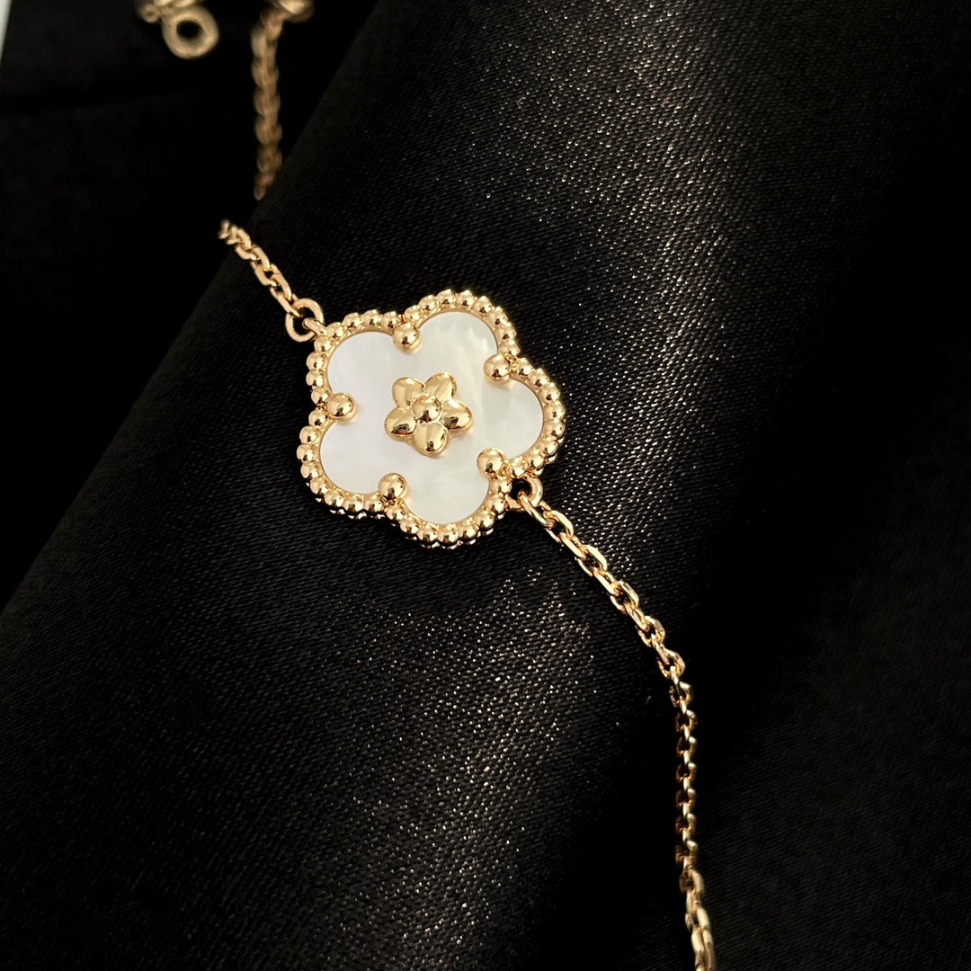 [Leaves]LUCKY SPRING ROSE GOLD MOP BRACELET