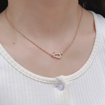 [Leaves]FORCE 10 PINK GOLD DIAMOND NECKLACE
