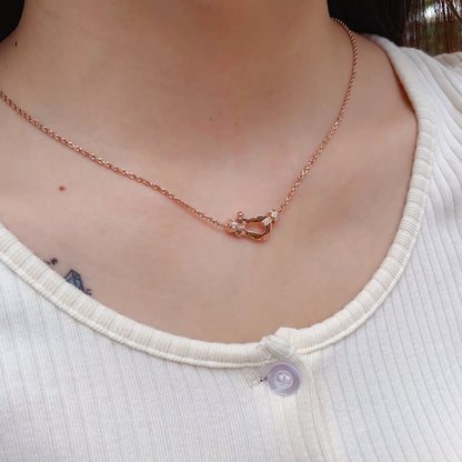 [Leaves]FORCE 10 PINK GOLD DIAMOND NECKLACE