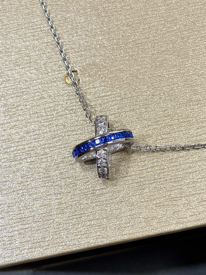 [Leaves]LIENS DIAMOND SILVER NECKLACE