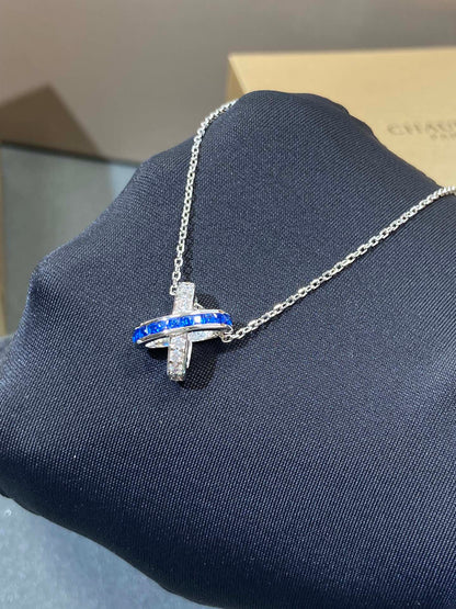 [Leaves]LIENS DIAMOND SILVER NECKLACE