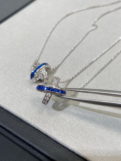 [Leaves]LIENS DIAMOND SILVER NECKLACE