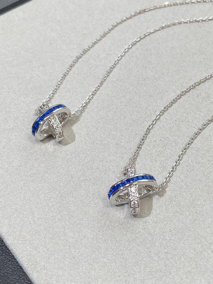 [Leaves]LIENS DIAMOND SILVER NECKLACE