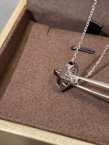 [Leaves]LIENS DIAMOND SILVER NECKLACE