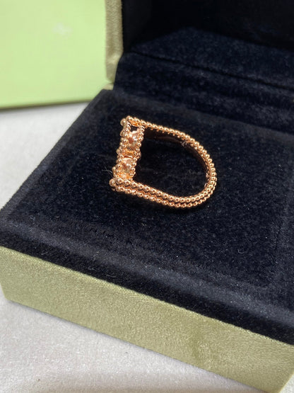 [Leaves]LUCKY CLOVER ROSE GOLD REVERSIBLE RING