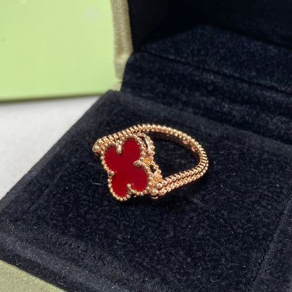 [Leaves]LUCKY CLOVER GOLD REVERSIBLE RING