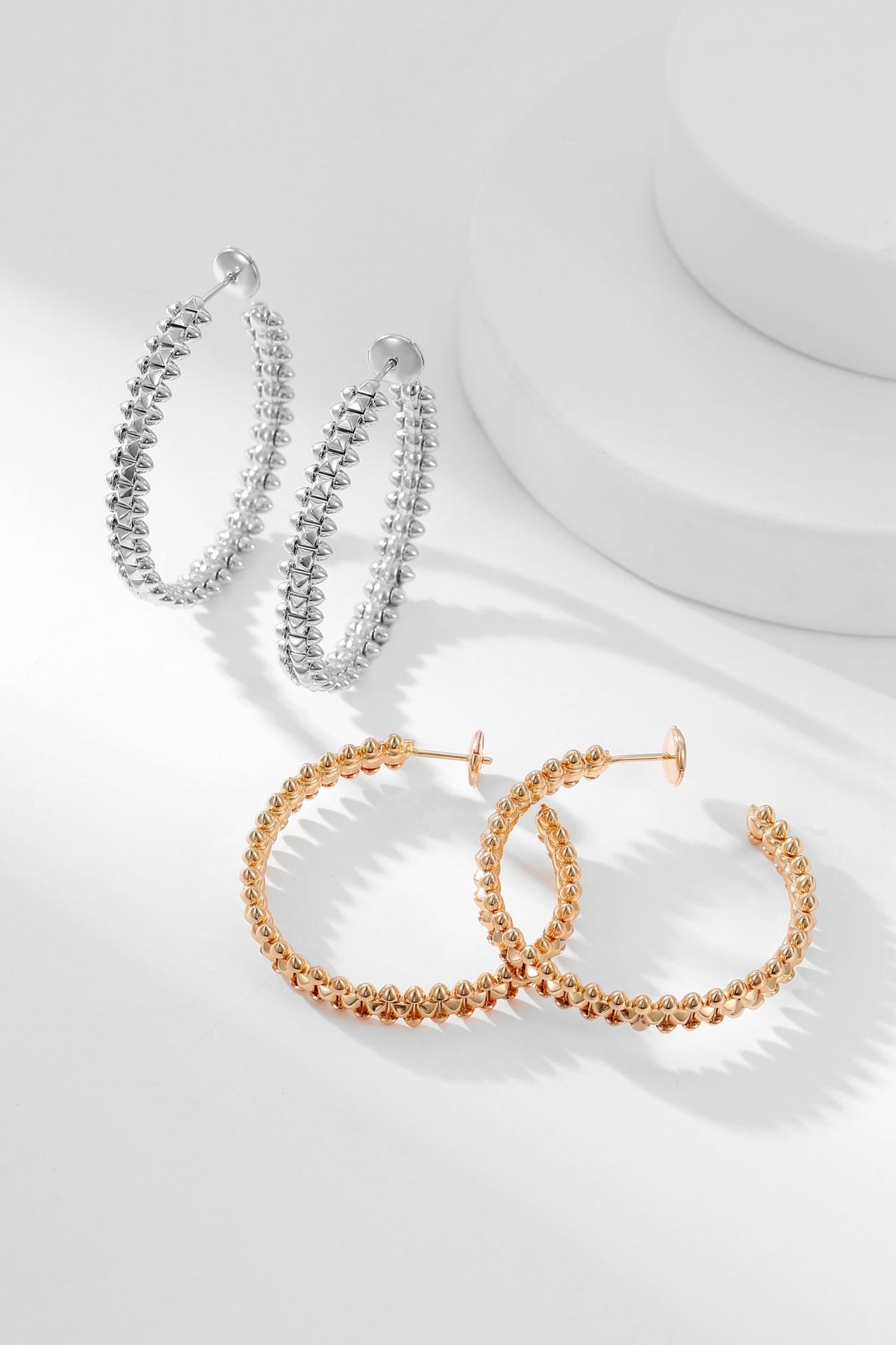 [Leaves]CLASH HOOP EARRINGS
