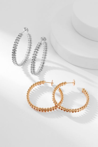 [Leaves]CLASH HOOP EARRINGS