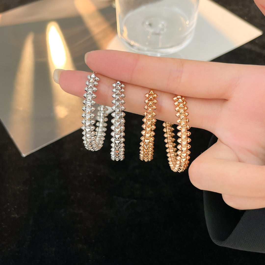 [Leaves]CLASH HOOP EARRINGS