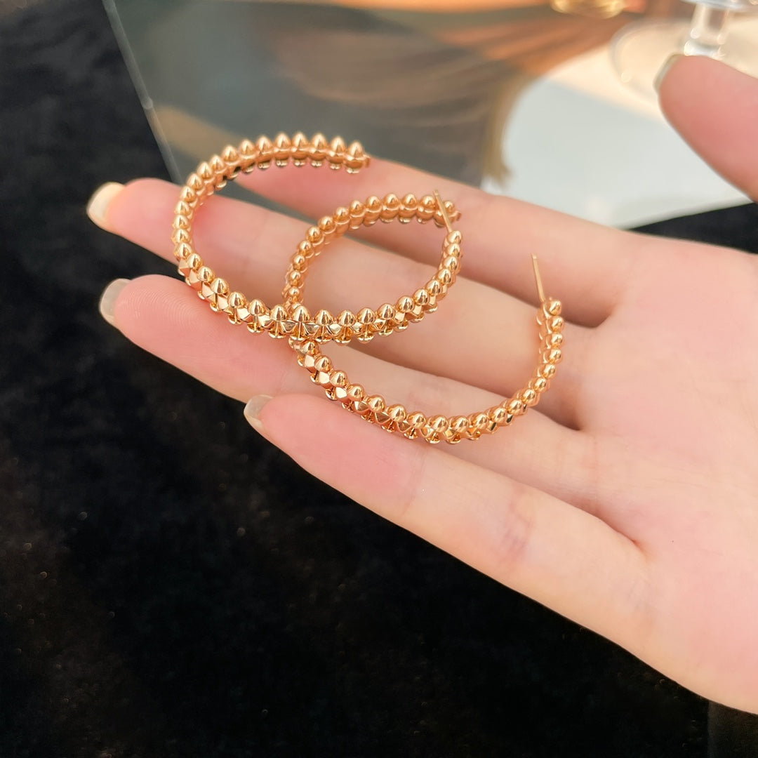 [Leaves]CLASH HOOP EARRINGS