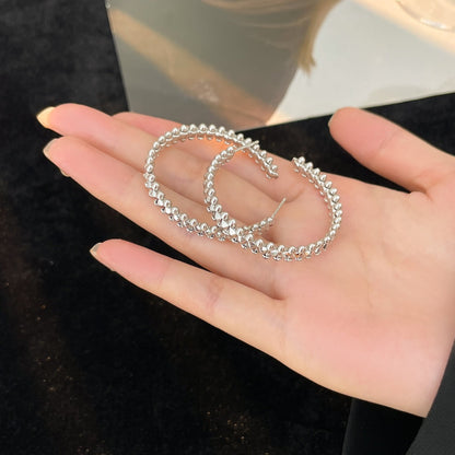 [Leaves]CLASH HOOP EARRINGS