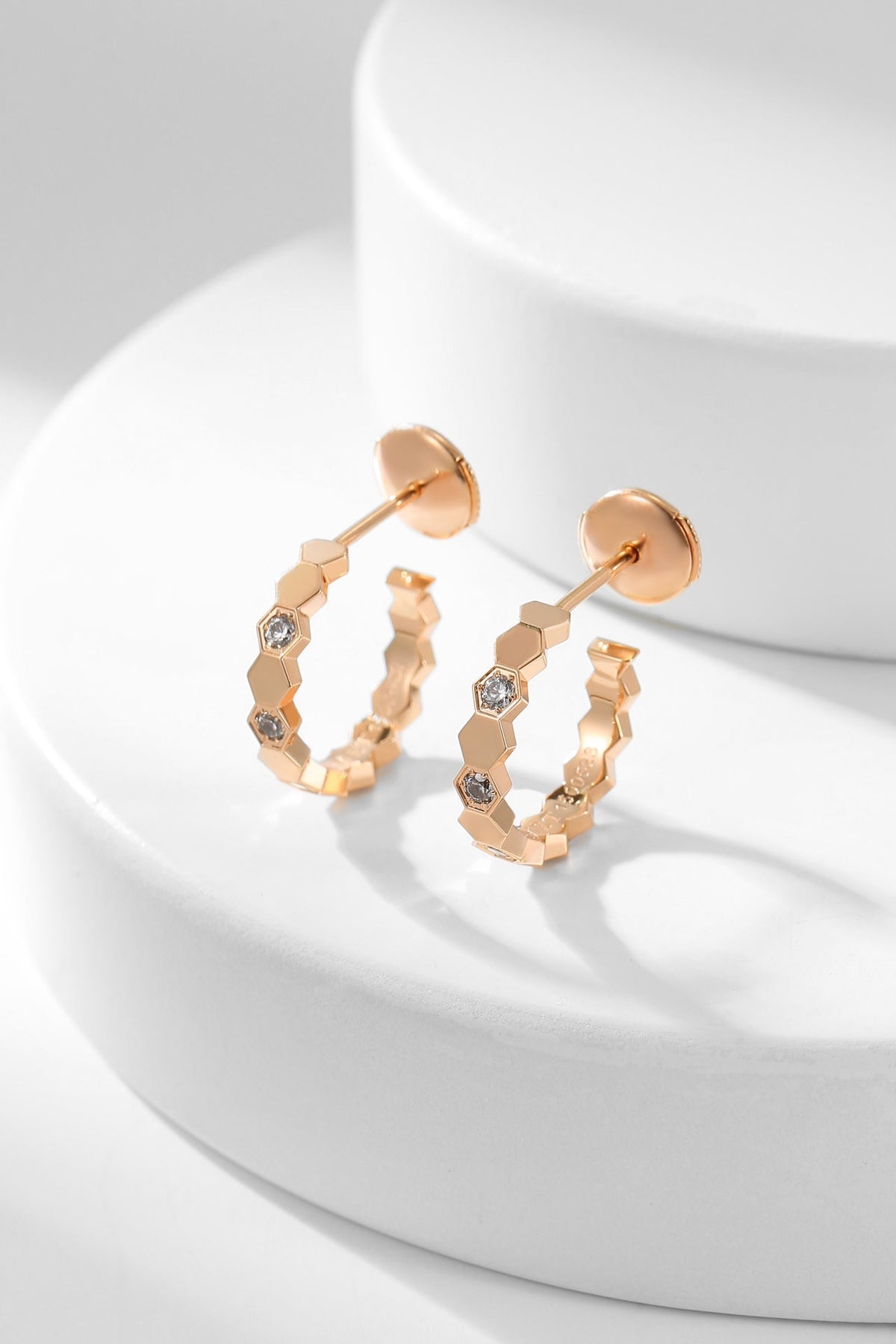 [Leaves]BEE LOVE DIAMOND HOOP EARRINGS