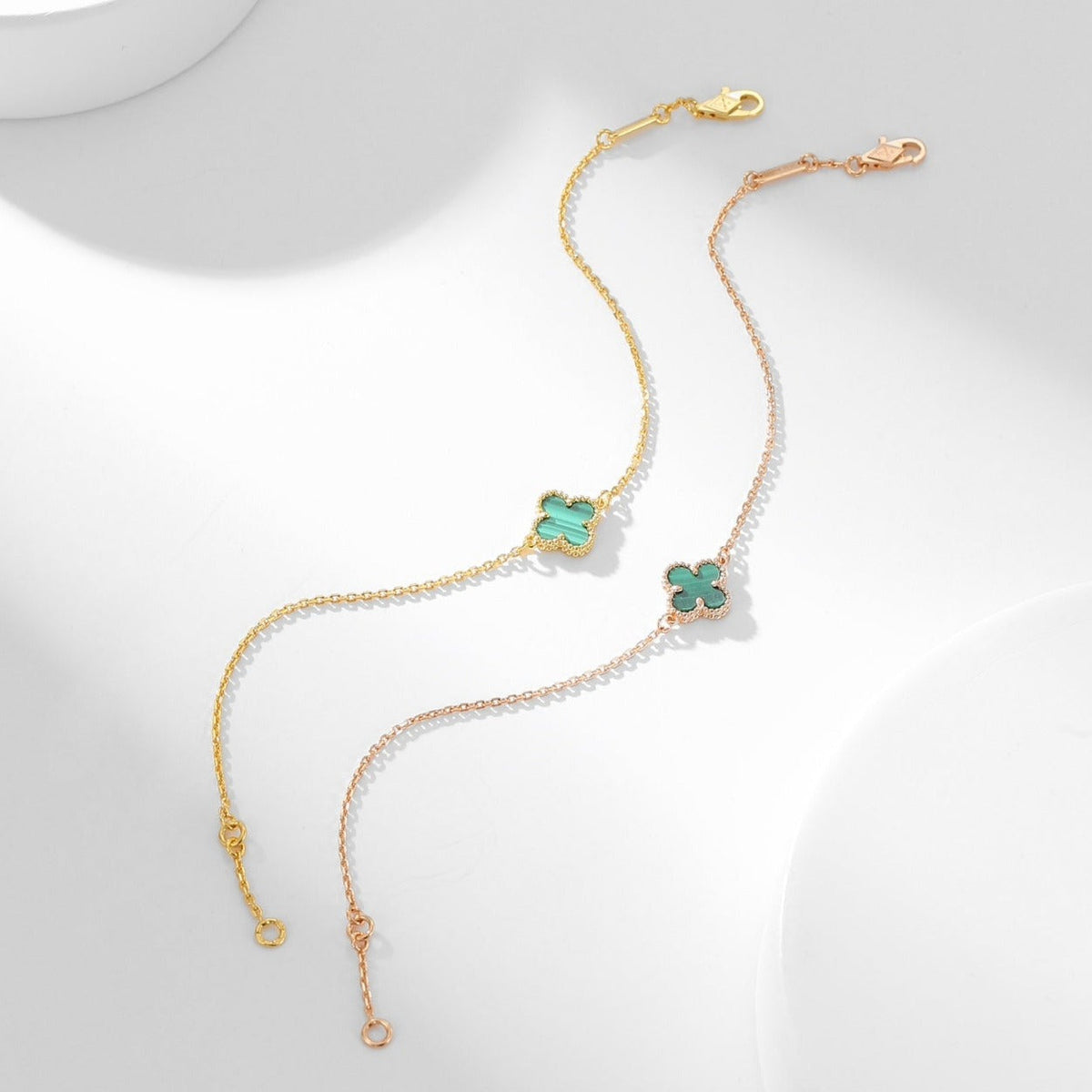 [Leaves]CLOVER BRACELET MALACHITE 1 MOTIF