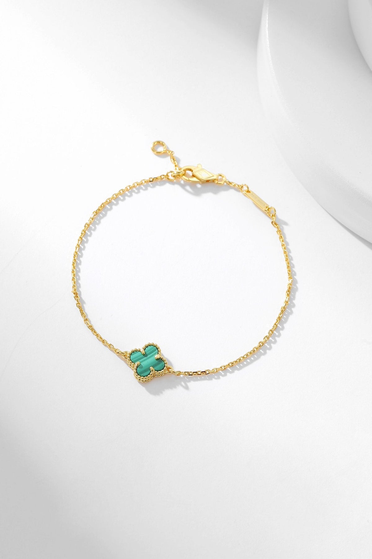 [Leaves]CLOVER BRACELET MALACHITE 1 MOTIF