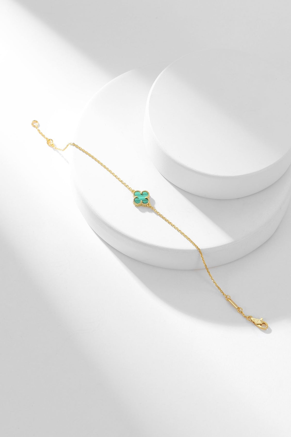 [Leaves]CLOVER BRACELET MALACHITE 1 MOTIF
