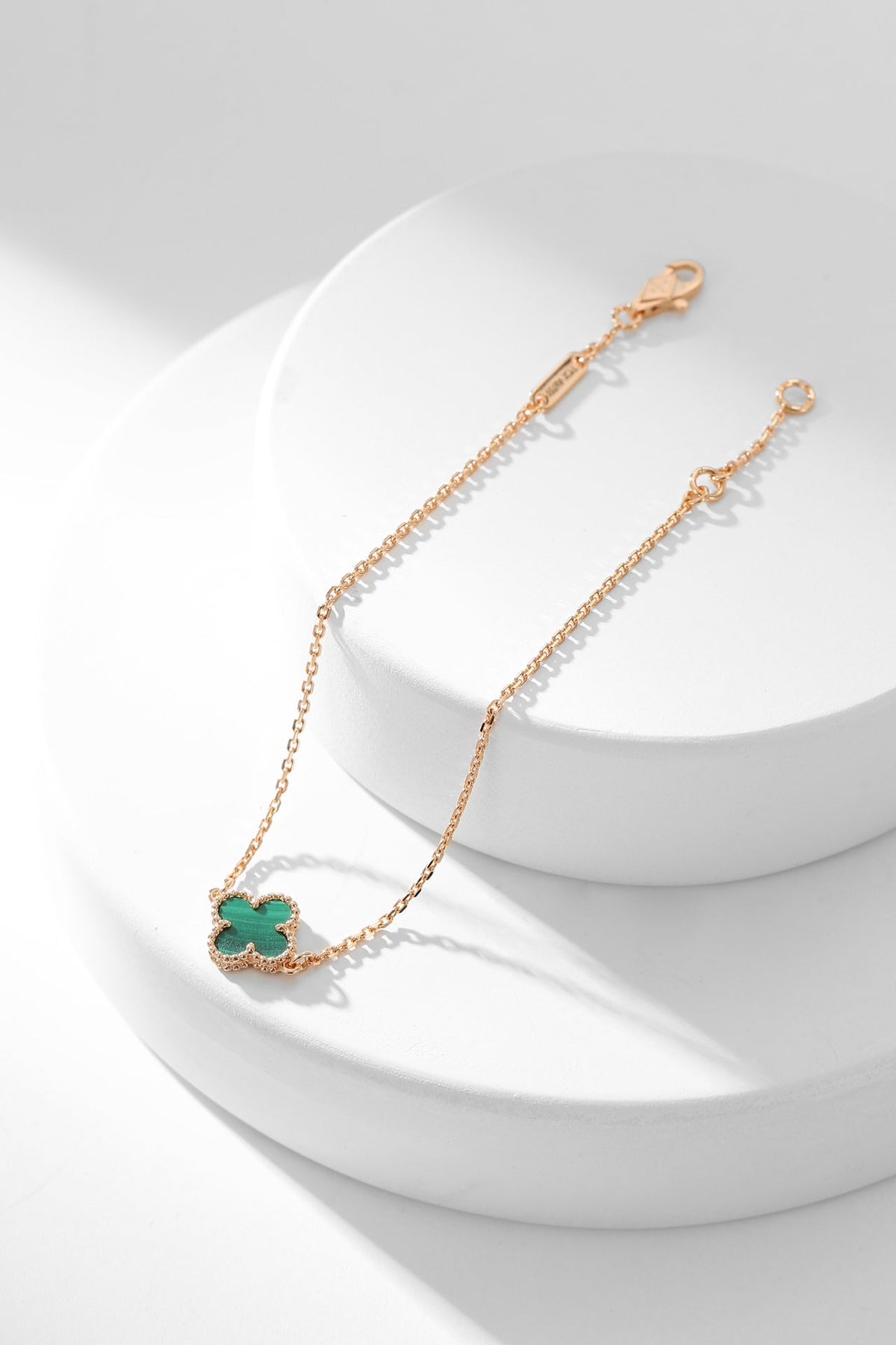 [Leaves]CLOVER BRACELET MALACHITE 1 MOTIF