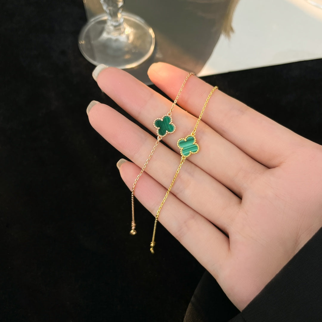 [Leaves]CLOVER BRACELET MALACHITE 1 MOTIF