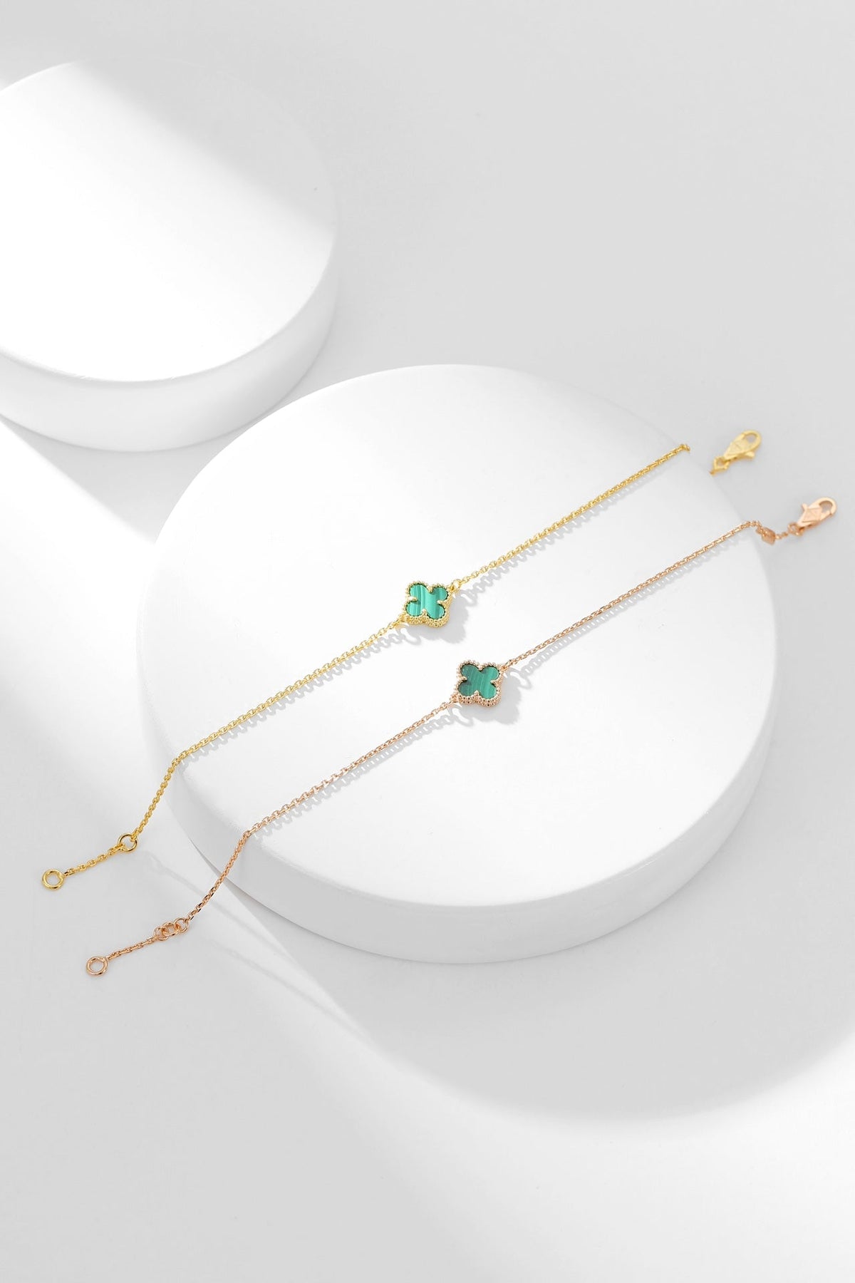 [Leaves]CLOVER BRACELET MALACHITE 1 MOTIF