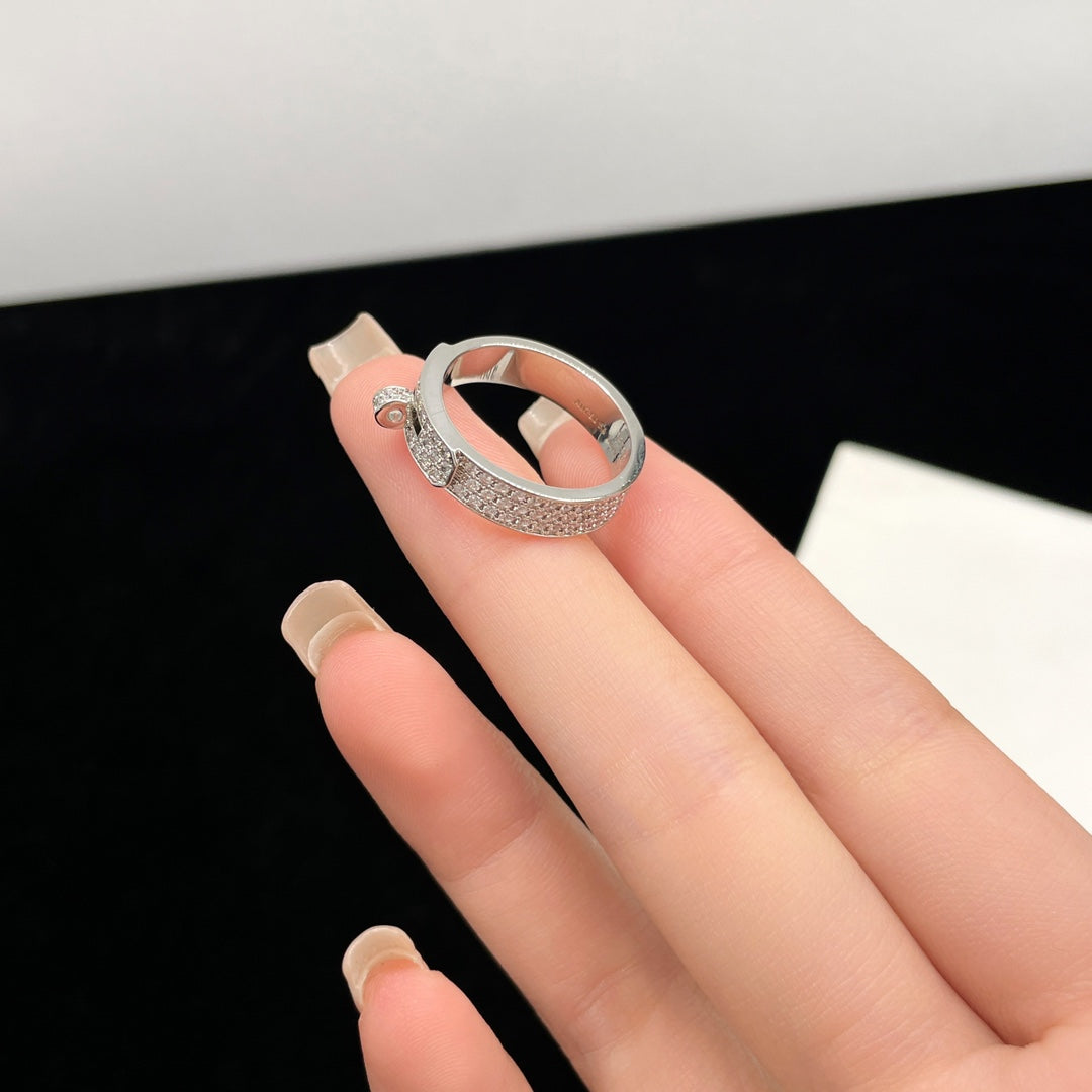 [Leaves]KELLY SILVER DIAMOND RING