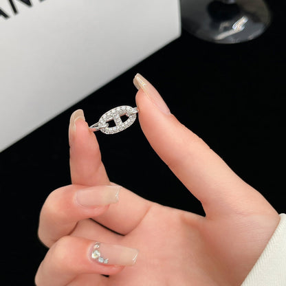 [Leaves]RONDE SMALL SILVER DIAMOND RING