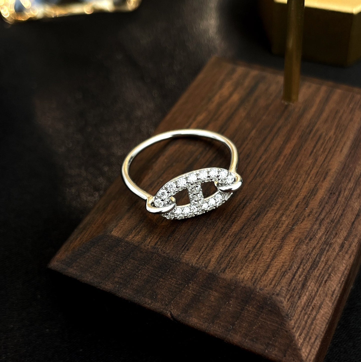 [Leaves]RONDE SMALL SILVER DIAMOND RING