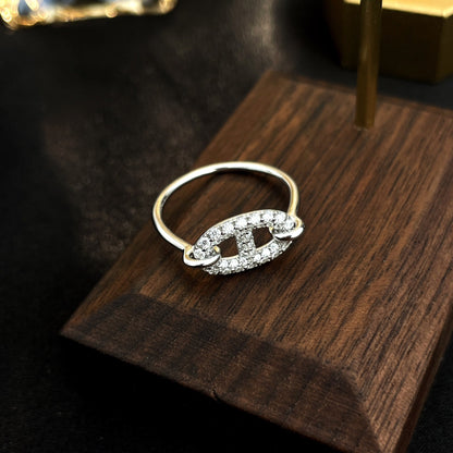 [Leaves]RONDE SMALL SILVER DIAMOND RING