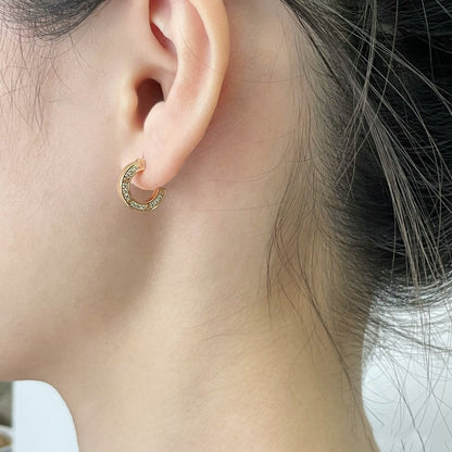 [Leaves]LOVE DIAMOND EARRINGS
