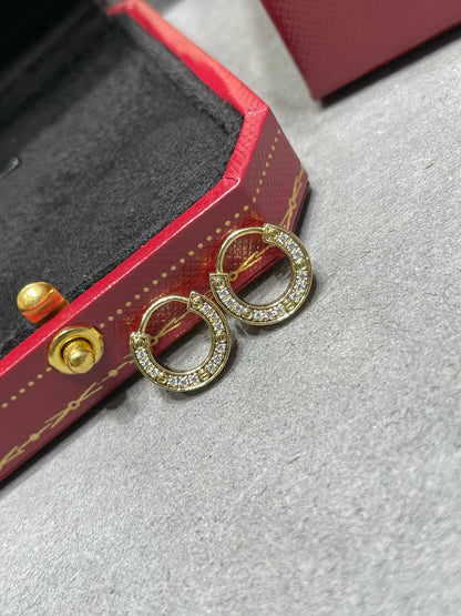 [Leaves]LOVE DIAMOND EARRINGS