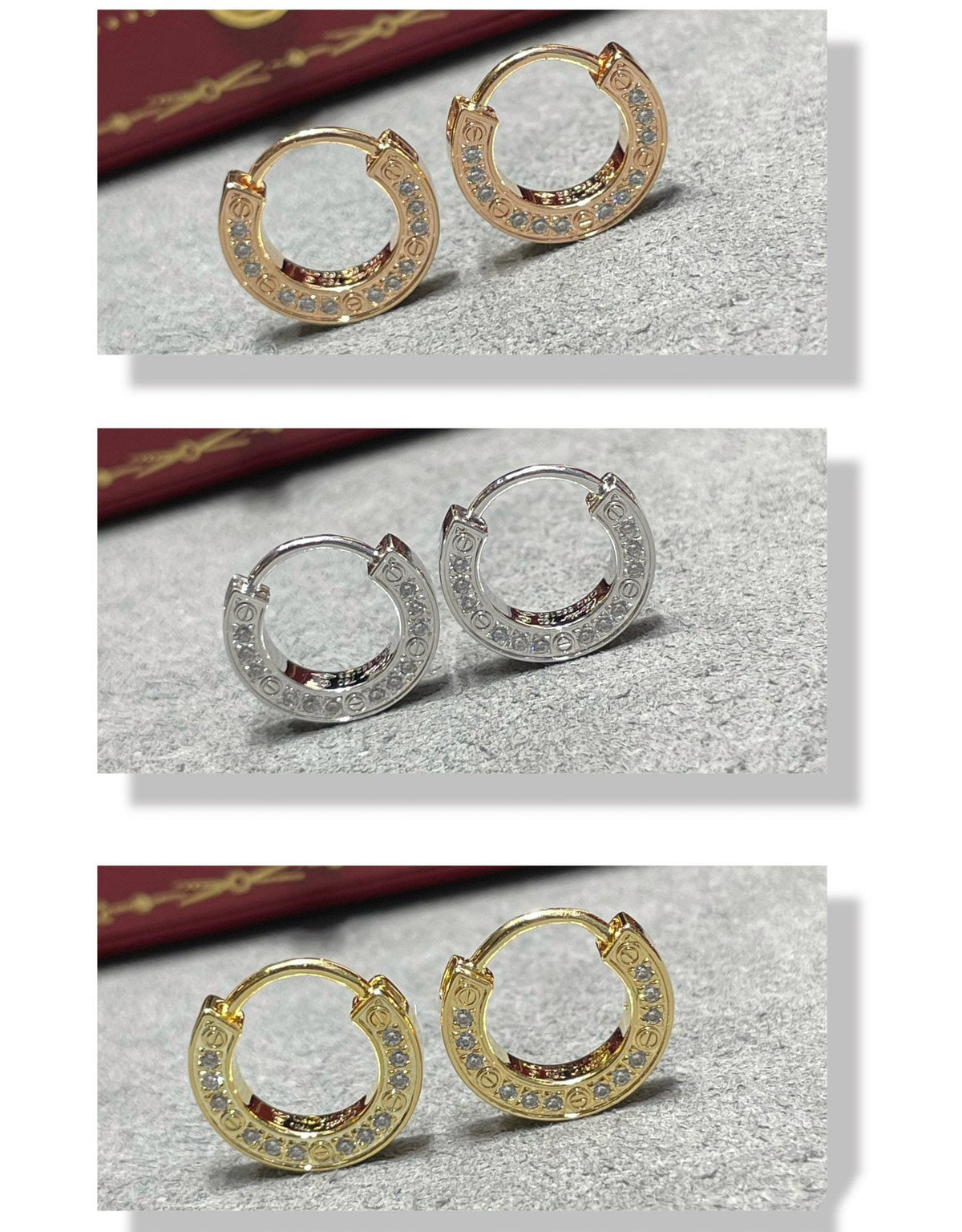 [Leaves]LOVE DIAMOND EARRINGS