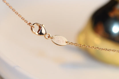 [Leaves]JEUX MALACHITE 1 DIAMOND ROSE GOLD NECKLACE