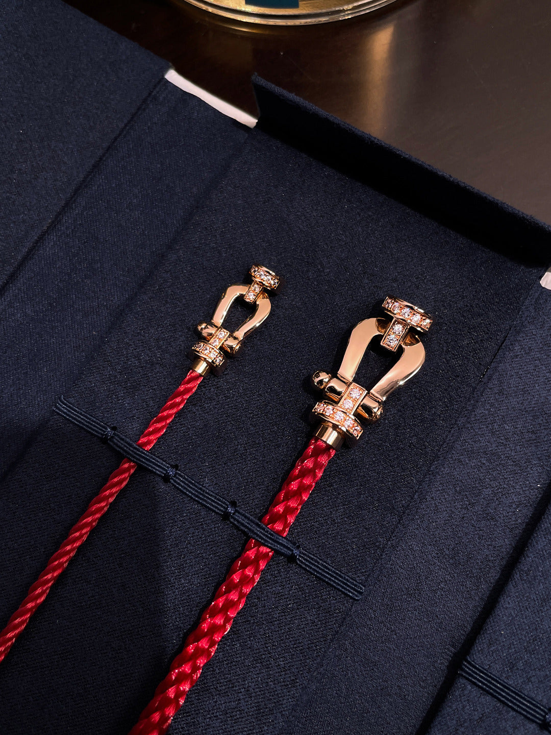 [Leaves]FORCE 10 HALF DIAMOND PINK GOLD RED CORDERI LARGE AND MEDIUM MODEL