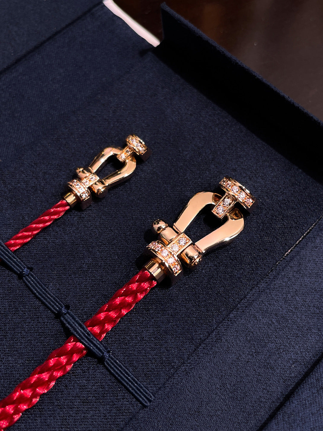 [Leaves]FORCE 10 HALF DIAMOND PINK GOLD RED CORDERI LARGE AND MEDIUM MODEL