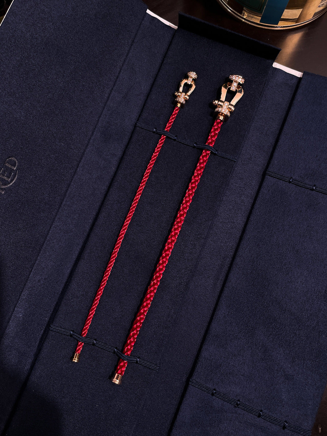 [Leaves]FORCE 10 HALF DIAMOND PINK GOLD RED CORDERI LARGE AND MEDIUM MODEL