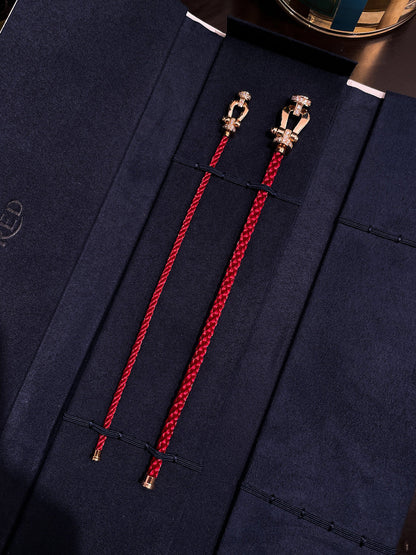 [Leaves]FORCE 10 HALF DIAMOND PINK GOLD RED CORDERI LARGE AND MEDIUM MODEL
