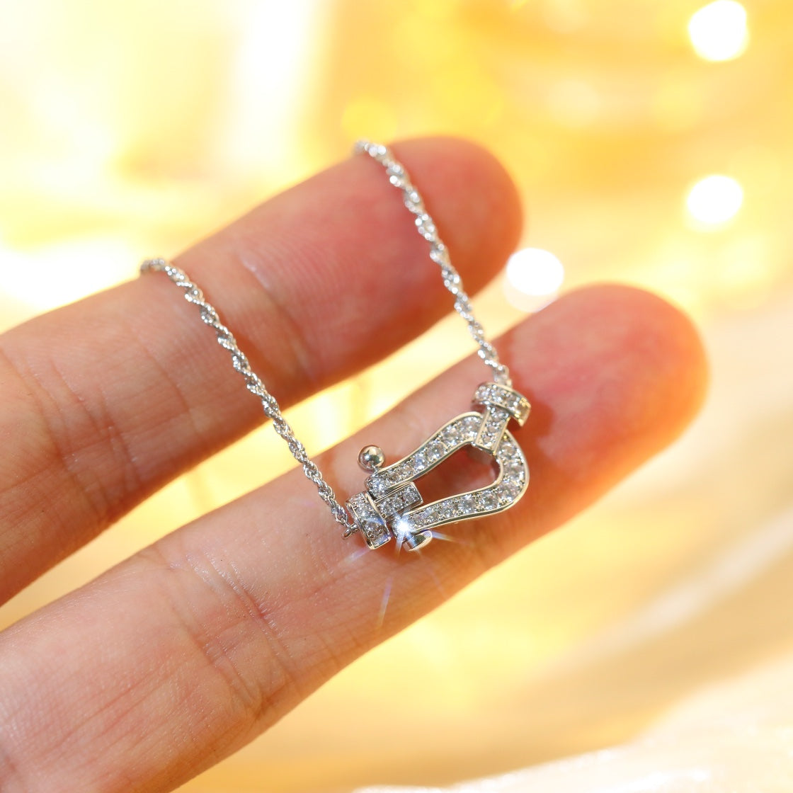 [Leaves]FORCE 10 DIAMOND SILVER NECKLACE MINI MODEL