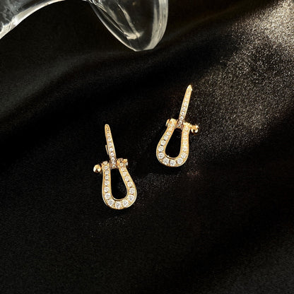 [Leaves]FORCE 10 FULL DIAMOND DROP EARRINGS MEDIUM MODEL