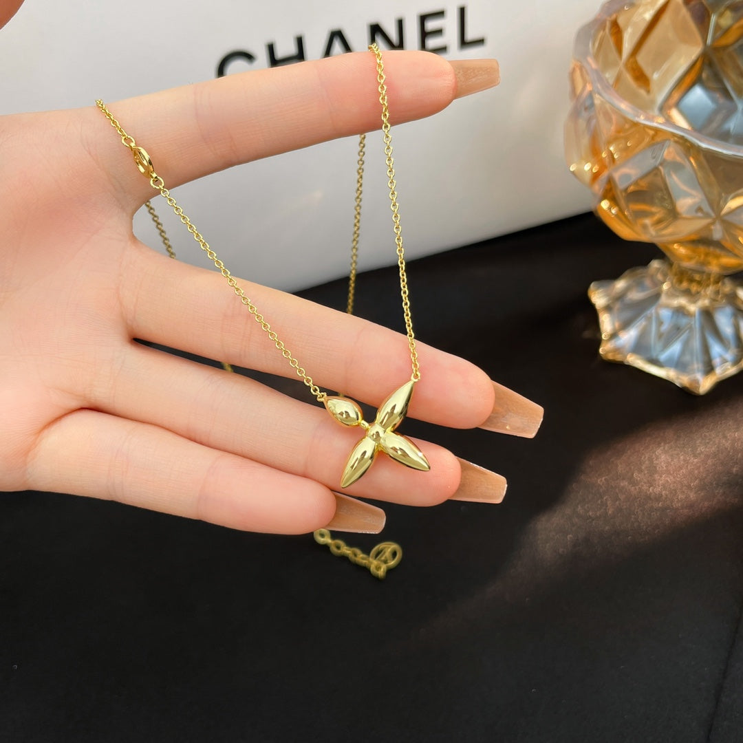 [Leaves]LOUISETTE GOLD NECKLACE