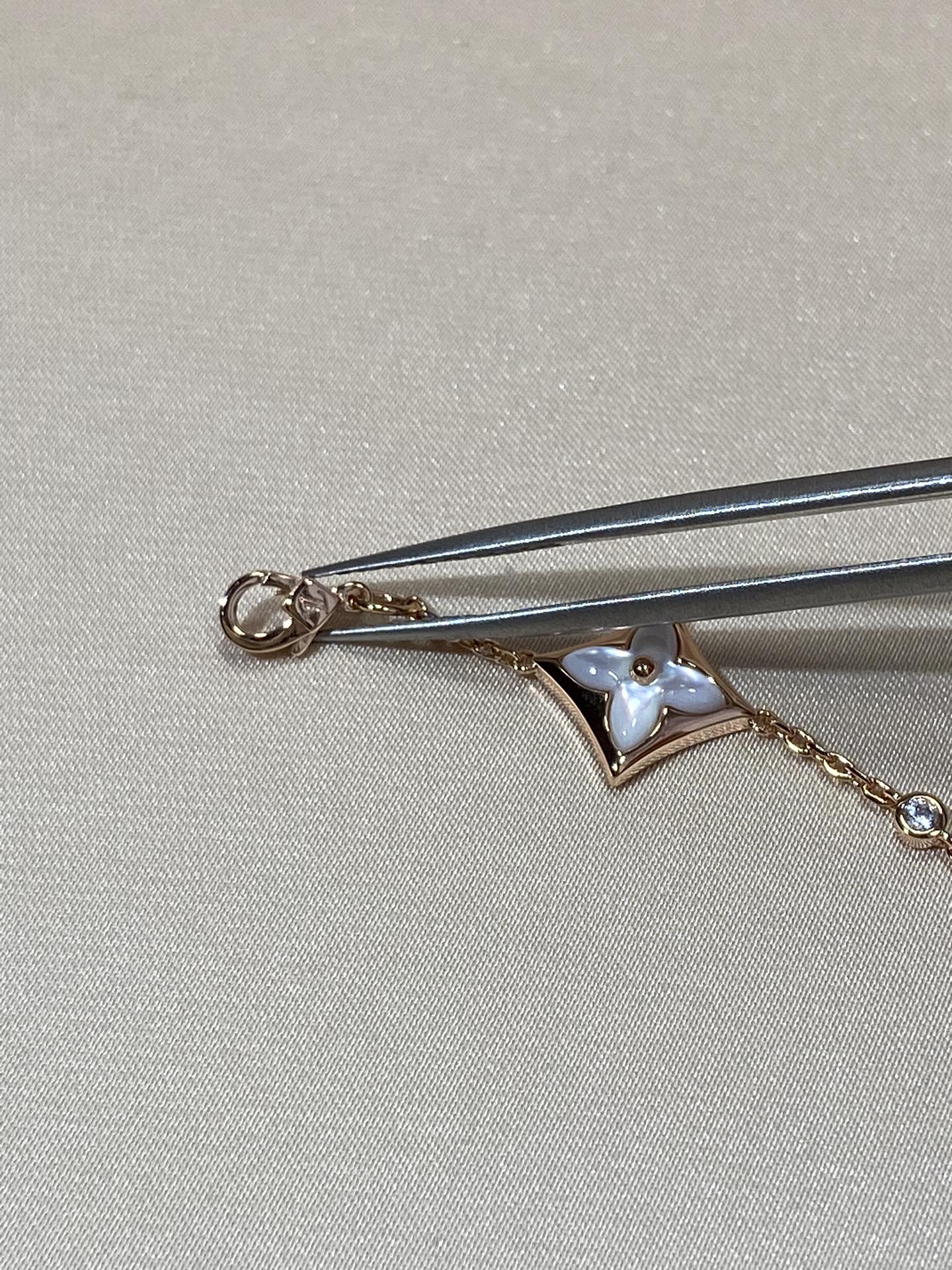 [Leaves]STAR 4 MOTIF MOP DIAMOND ROSE GOLD BRACELET