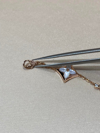 [Leaves]STAR 4 MOTIF MOP DIAMOND ROSE GOLD BRACELET