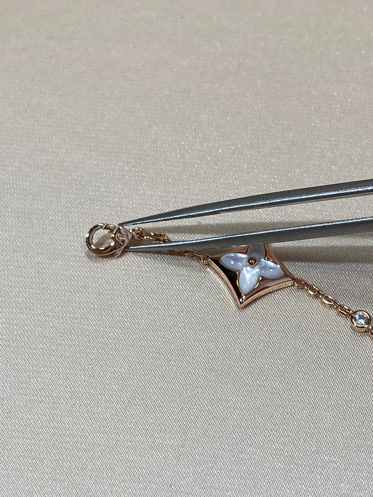 [Leaves]STAR 4 MOTIF MOP DIAMOND PINK GOLD BRACELET