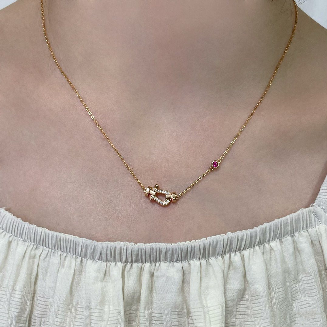 [Leaves]FORCE 10 DIAMOND PINK GOLD NECKLACE