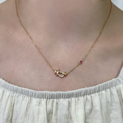 [Leaves]FORCE 10 DIAMOND PINK GOLD NECKLACE