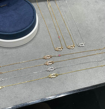 [Leaves]FORCE 10 DIAMOND PINK GOLD NECKLACE