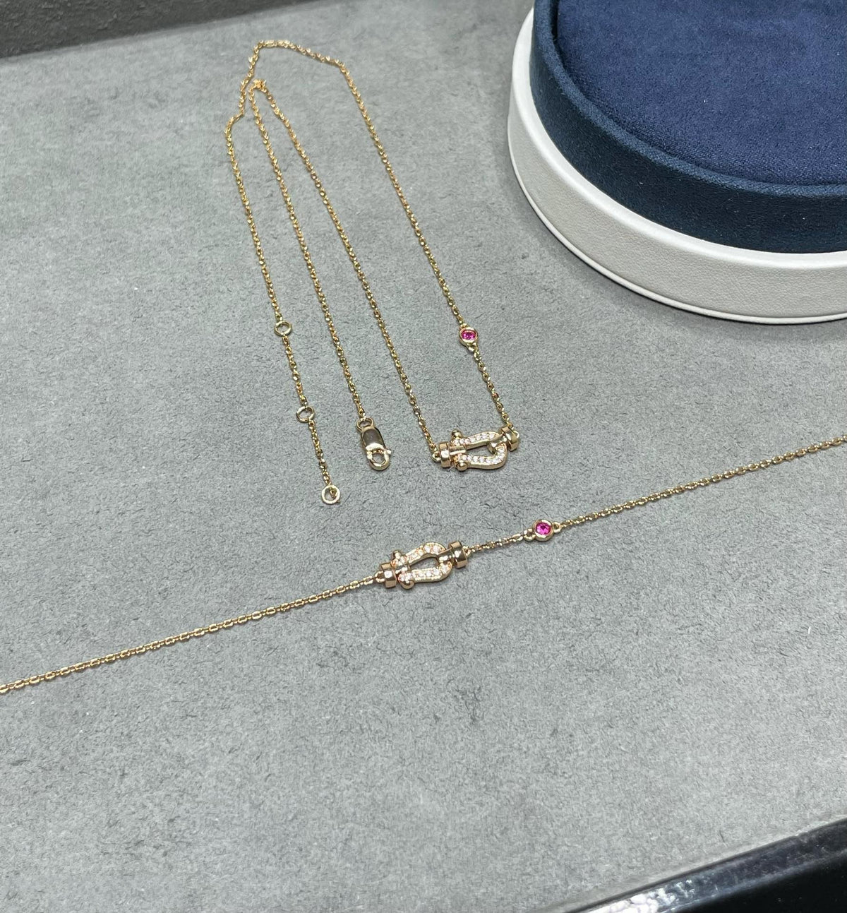 [Leaves]FORCE 10 DIAMOND PINK GOLD NECKLACE