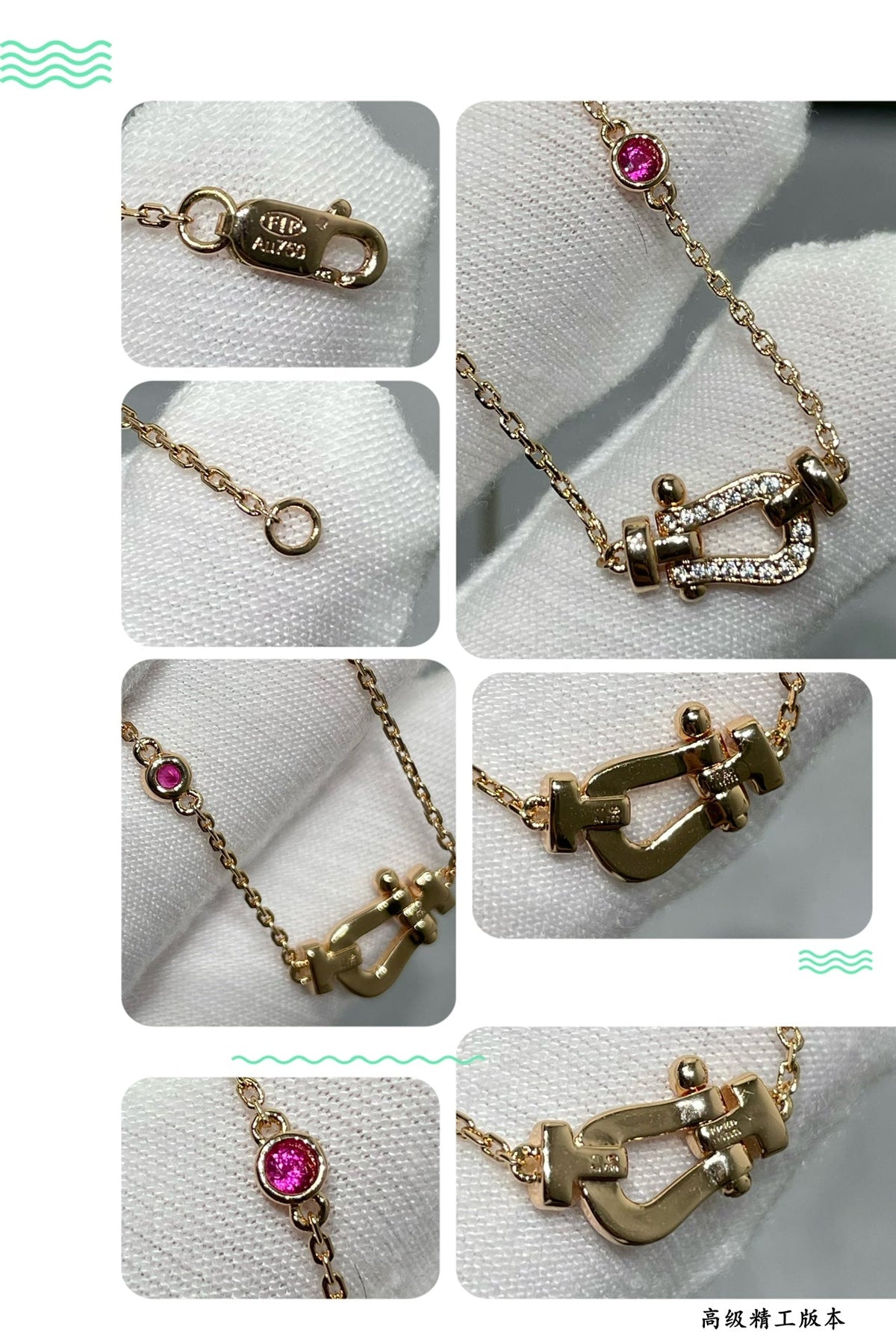 [Leaves]FORCE 10 DIAMOND PINK GOLD NECKLACE
