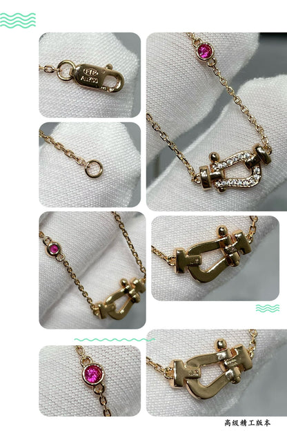 [Leaves]FORCE 10 DIAMOND PINK GOLD NECKLACE