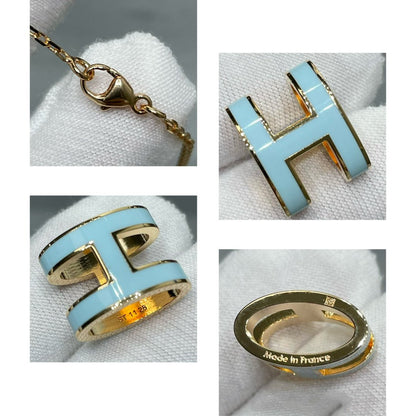 [Leaves]POP H SKY BLUE NECKLACE