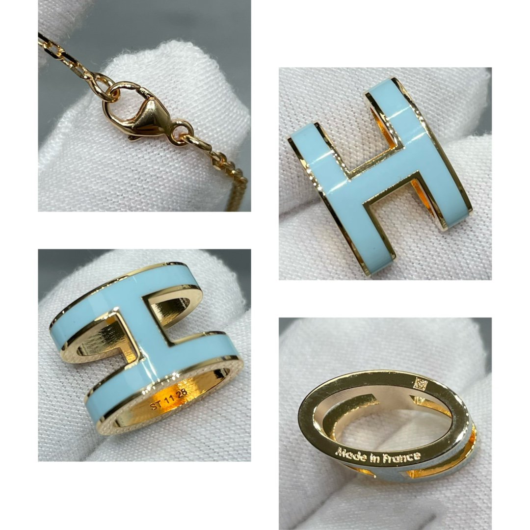 [Leaves]POP H SKY BLUE NECKLACE