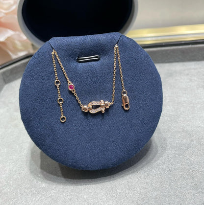 [Leaves]FORCE 10 DIAMOND CHAIN LINK PINK GOLD BRACELET
