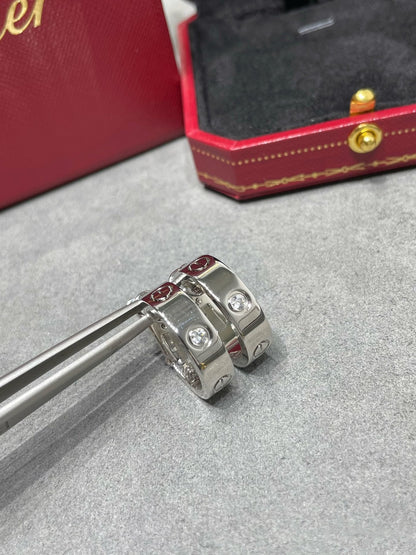 [Leaves]LOVE 5.5MM 1 DIAMOND EARRINGS